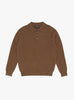 Knit Polo 9G Brown by Beams Plus at Couverture & The Garbstore Front