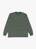 Long Sleeve Pocket Tee Pin Stripe Green by Beams Plus at Couverture & The Garbstore Front