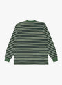 Long Sleeve Pocket Tee Pin Stripe Green by Beams Plus at Couverture & The Garbstore Back
