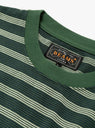 Long Sleeve Pocket Tee Pin Stripe Green by Beams Plus at Couverture & The Garbstore Collar