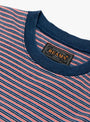 Pocket Tee Red Indigo Stripe by Beams Plus at Couverture & The Garbstore Collar