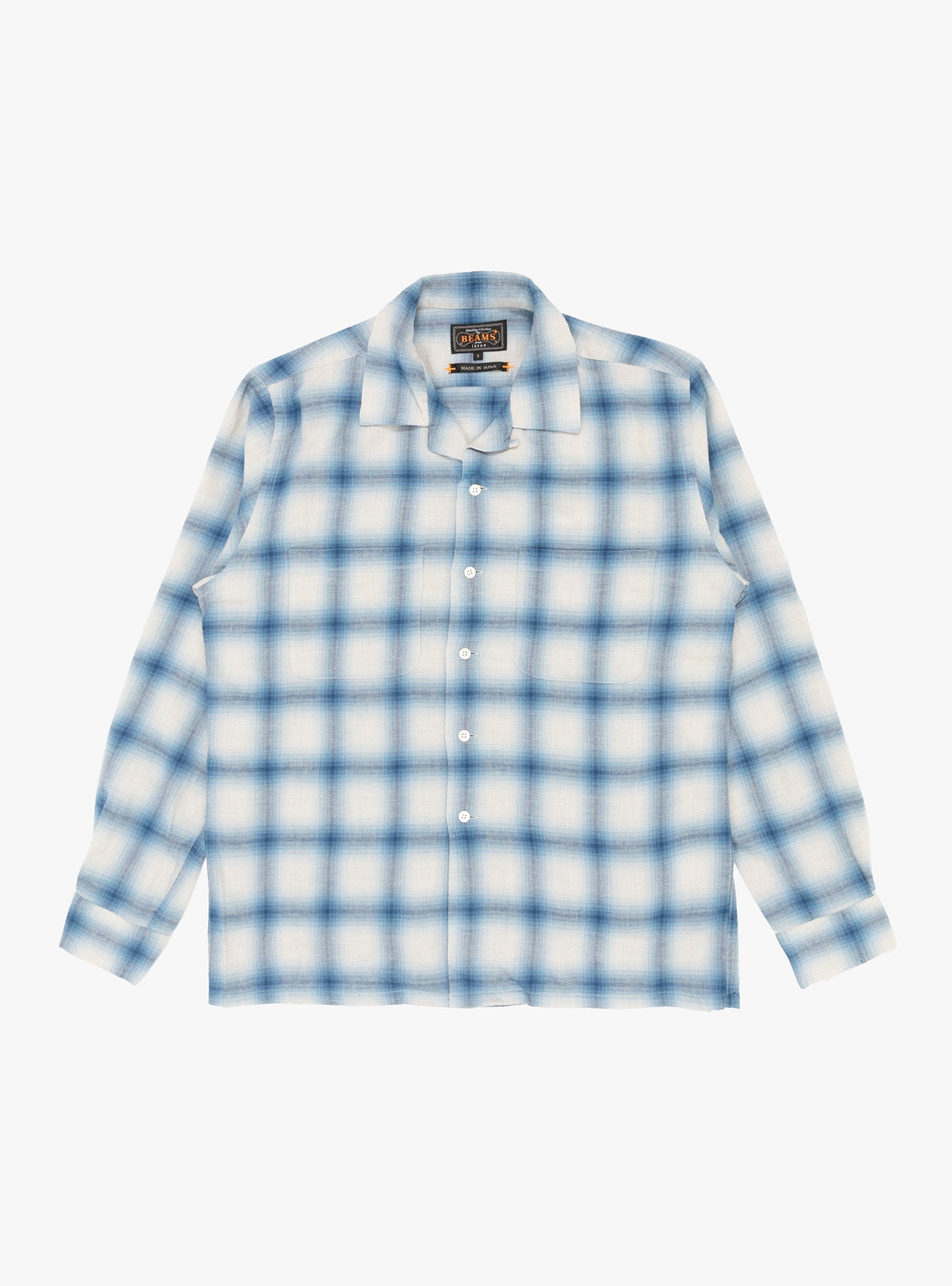 Open Collar Ombre Shirt Blue by Beams Plus | Couverture & The