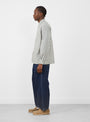 Open B.D. Shirt Dobby Plaid Shirt White by Beams Plus at Couverture & The Garbstore Model Side