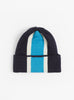 Wool Watch Beanie Jacquard Stripe Navy from Beams Plus 