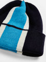 Wool Watch Beanie Jacquard Stripe Navy