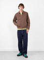 Japanese Slub Denim Jacket Amber from Gramicci at Couverture & The Garbstore Model Front 