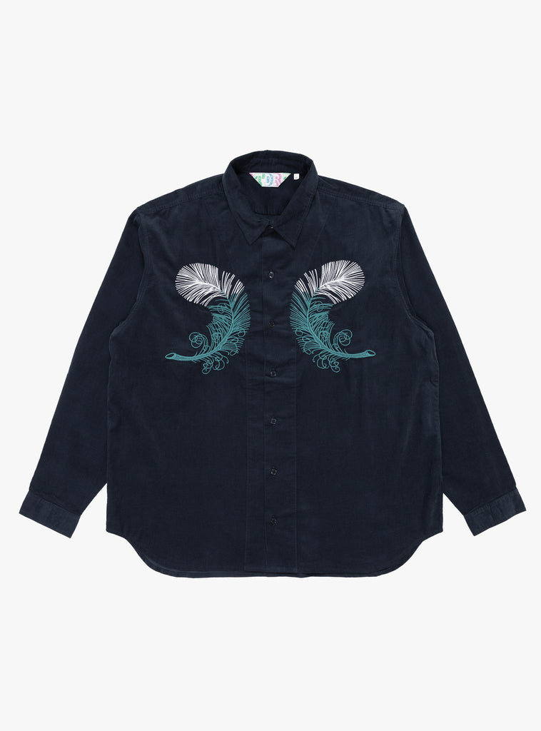 The Feather Shirt in Navy from TDR at Couverture & The Garbstore
Front