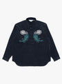 The Feather Shirt in Navy from TDR at Couverture & The Garbstore
Front