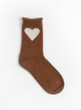 Love Cashmere Crew Sock Brown from Hansel from Basel at Couverture & The Garbstore 
front 