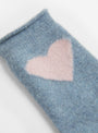 Love Cashmere Crew Sock Denim from Hansel from Basel at Couverture & The Garbstore 
close up 