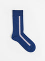 Racing Stripe Cashmere Crew Socks Colbalt from Hansel From Basel at Couverture & The Garbstore
Front 