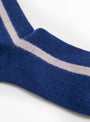Racing Stripe Cashmere Crew Socks Colbalt from Hansel From Basel at Couverture & The Garbstore
detail 