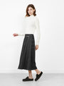 Wrapped Pleated Skirt Black Denim from BEAMS BOY at Couverture & The Garbstore Model side