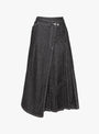 Wrapped Pleated Skirt Black Denim from BEAMS BOY at Couverture & The Garbstore
front 