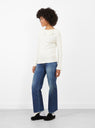 The Rib Knitted Ruffle Gathered Longsleeve Top from Beams Boy at Couverture & The Garbstore
model side