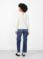 The Rib Knitted Ruffle Gathered Longsleeve Top from Beams Boy at Couverture & The Garbstore
model back