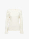 The Rib Knitted Ruffle Gathered Longsleeve Top from Beams Boy at Couverture & The Garbstore
ghost 