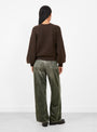 Ameka Knit Jumper in Dark Roast from Bellerose at Couverture & The Garbstore 
model back