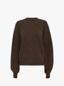 Ameka Knit Jumper in Dark Roast from Bellerose at Couverture & The Garbstore 
Front