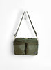 Force Shoulder Bag S Olive Drab by Porter Yoshida & Co. at Couverture & The Garbstore model front 