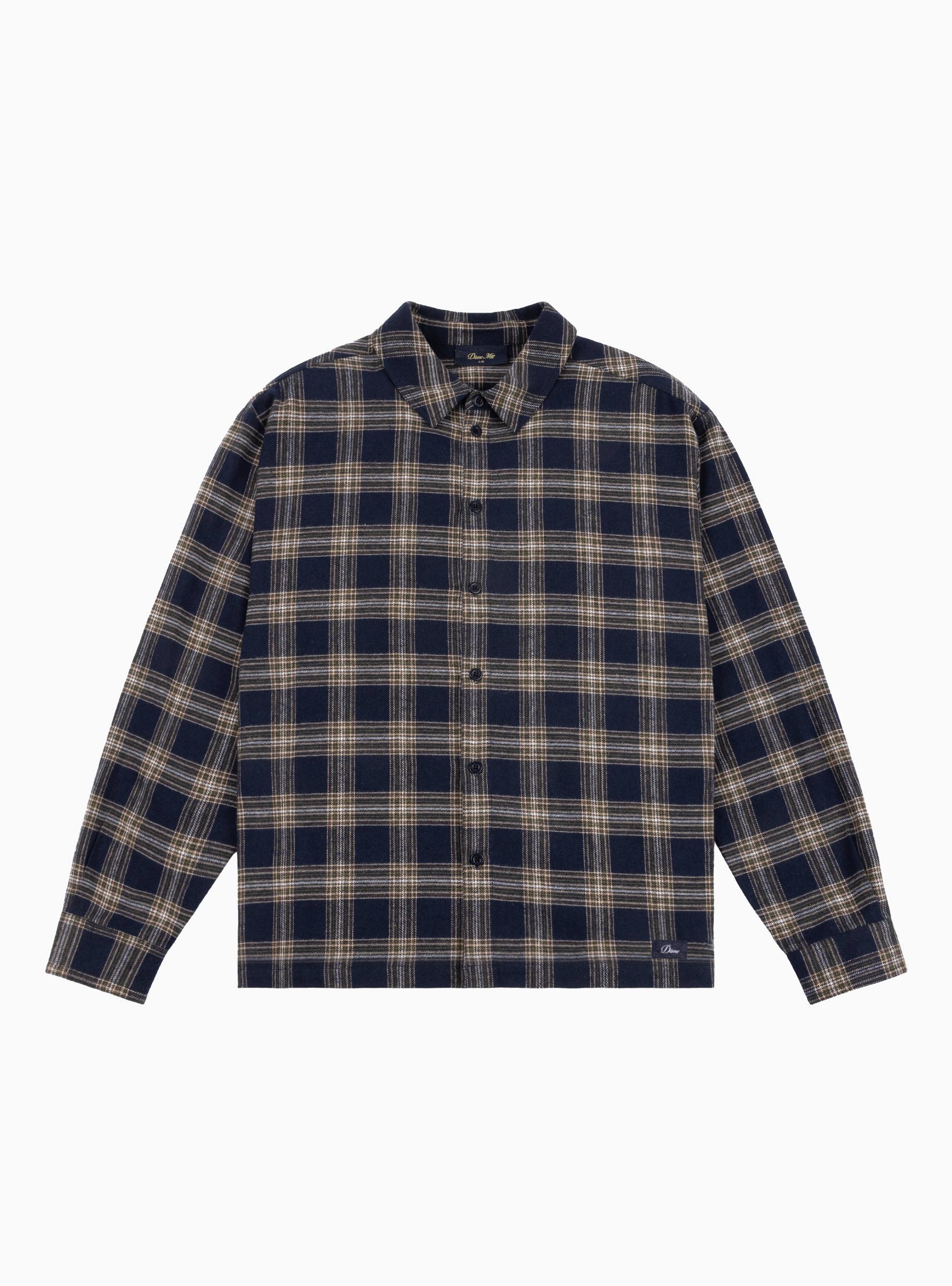 Urban Classics Black/White Checked Flannel Button-Up Shirt - 100% Cotton, XS (Size Up For US Fit)
