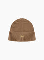 Cursive Rib Beanie Coffee from Dime at Couverture & The Garbstore
front 