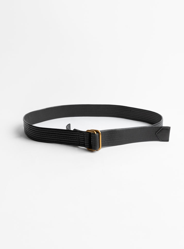 Fiora Leather Belt Black by Soeur at Couverture & The Garbstore Main
