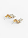 Two Tone Colonna Earrings in Silver and Gold by Laura Lombardi at Couverture and The Garbstore
back
