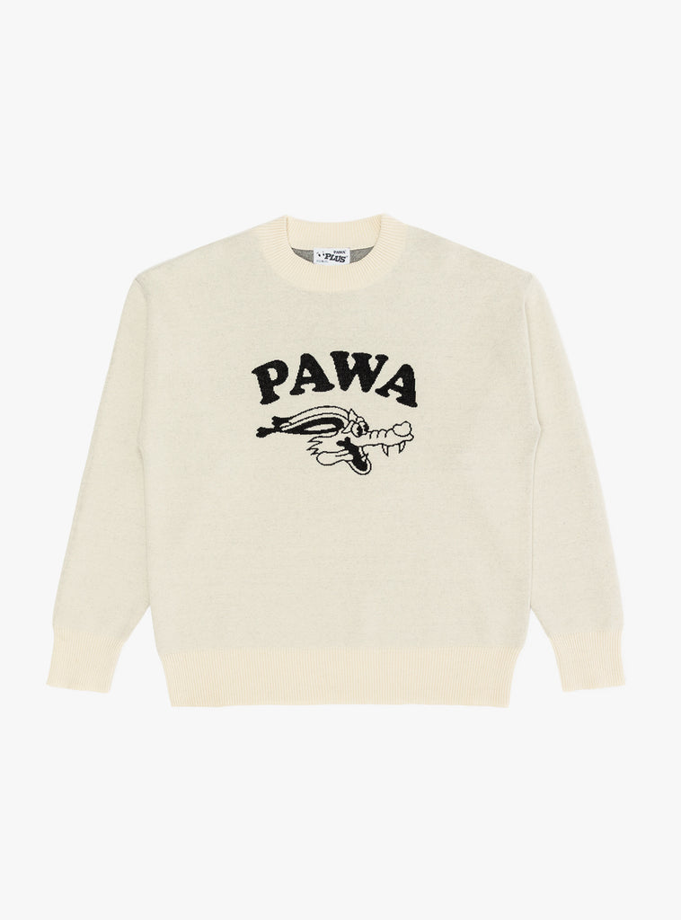 PAWA SPEED SPORTS Doggo Knit Sweater Cream at Couverture & The Garbstore