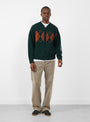 Argyle Cardigan Dark Green from Rice Nine Ten at Couverture & The Garbstore
Model Front 