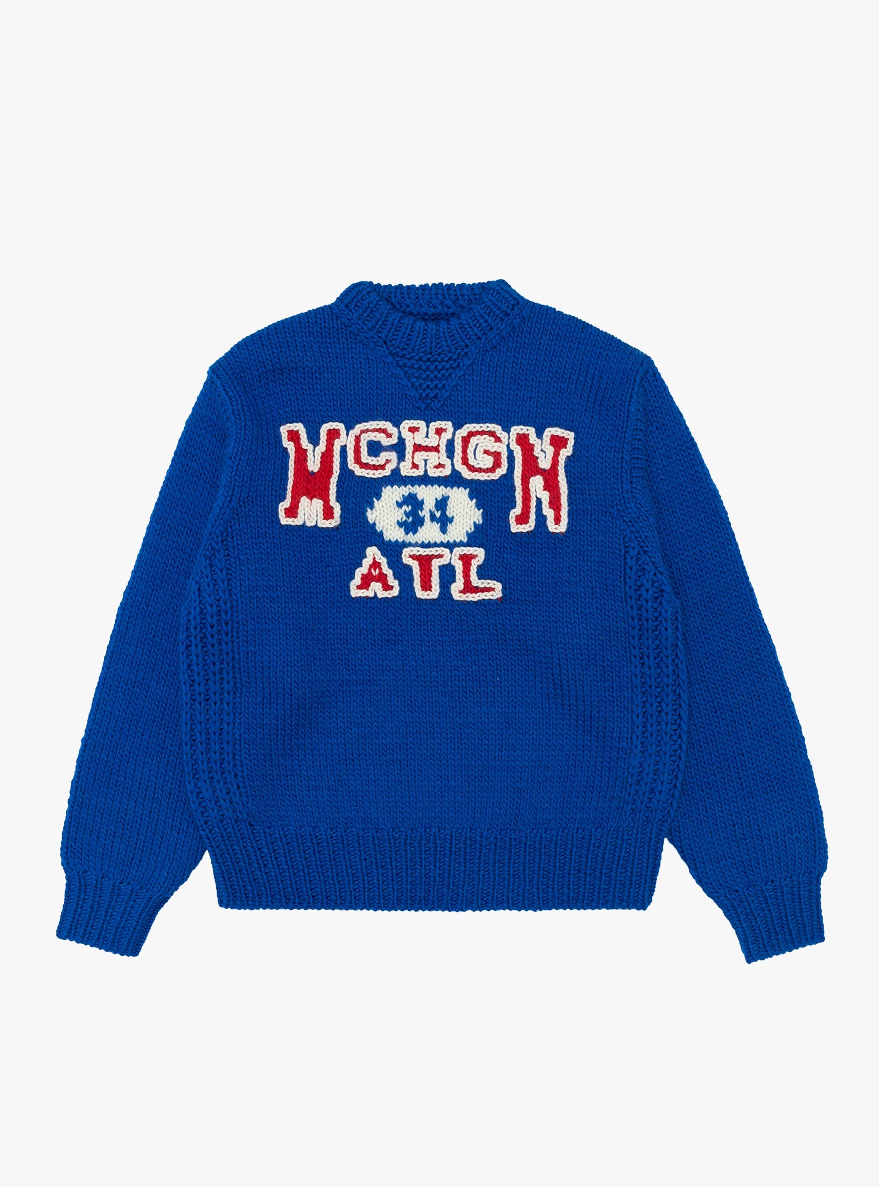 Hand Knitting Sweatshirt Blue by Rice Nine Ten | Couverture & The