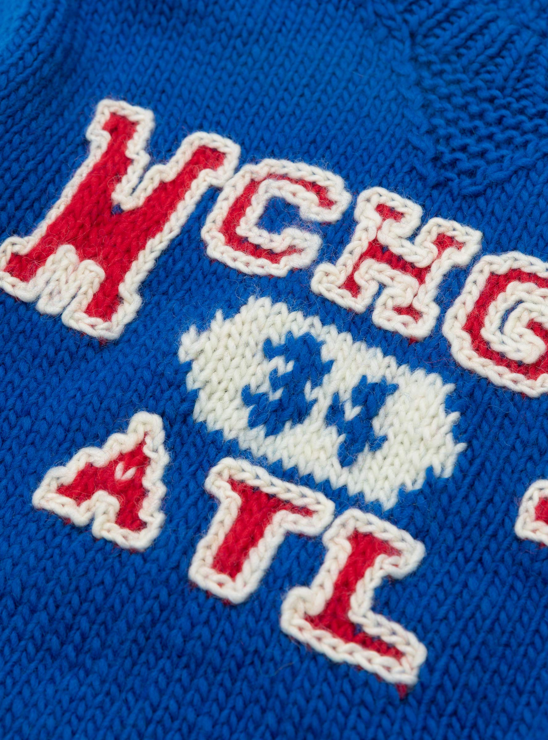 Hand Knitting Sweatshirt Blue by Rice Nine Ten | Couverture & The