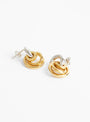 Two Tone Aria Earrings in Silver and Gold by Laura Lombardi at Couverture and The Garbstore
detail