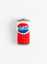 Hand Knitted Soda Can Blue from Rice Nine Ten at Couverture & The Garbstore 
front 
