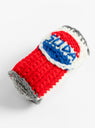 Hand Knitted Soda Can Blue from Rice Nine Ten at Couverture & The Garbstore 
side 