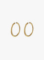The Large Seamless Hoop Earrings Gold from Laura Lombardi at Couverture & The Garbstore
side