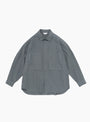 The Garment-Dye Over Shirt in Blue Grey from Still By Hand at Couverture  & The Garbstore
Front 