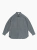 The Garment-Dye Over Shirt in Blue Grey from Still By Hand at Couverture  & The Garbstore
Front 