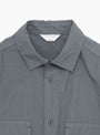 The Garment-Dye Over Shirt in Blue Grey from Still By Hand at Couverture & The Garbstore
Front collar 