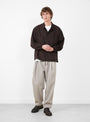 The Elasticated Easy Pants in Greige from Still By Hand at Couverture & The Garbstore Model Front  