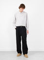 The 12oz Denim One Tuck Pants Black from Still By Hand at Couverture & The Garbstore Model
Front 