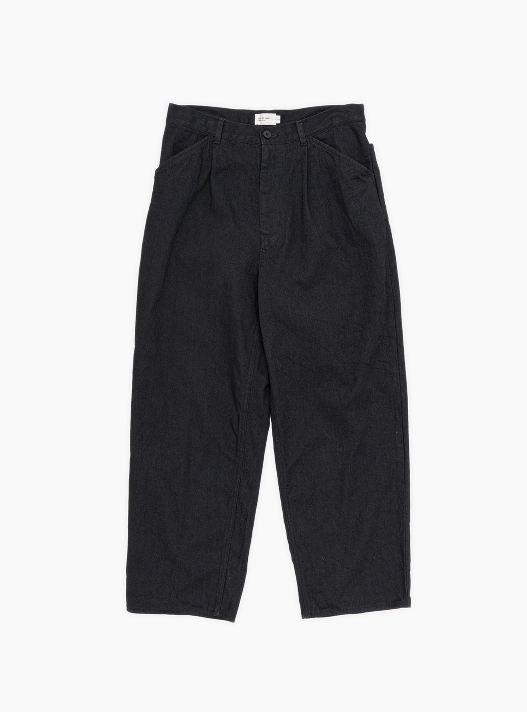 12oz. Denim One Tuck Pants Black by Still By Hand | Couverture & The ...