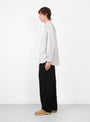 The 12oz Denim One Tuck Pants Black from Still By Hand at Couverture & The Garbstore Model Side 