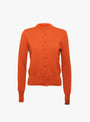 No 300 Little 2 Cardigan Dark Orange by Extreme Cashmere at Couverture & The Garbstore Ghost