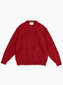 The Punched Shetland Sweater Vermillion Red from Still By Hand at Couverture & The Garbstore
Front 