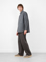 The Cotton Jersey Wide Pants Brown Charcoal from Still By Hand at Couverture & The Garbstore Model Side 