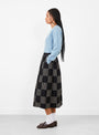  C25 Vita Patchwork Skirt in Black and Ecru from Sideline at Couverture & The Garbstore
model side 