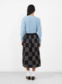  C25 Vita Patchwork Skirt in Black and Ecru from Sideline at Couverture & The Garbstore
model back