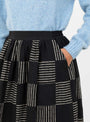  C25 Vita Patchwork Skirt in Black and Ecru from Sideline at Couverture & The Garbstore
model close 
