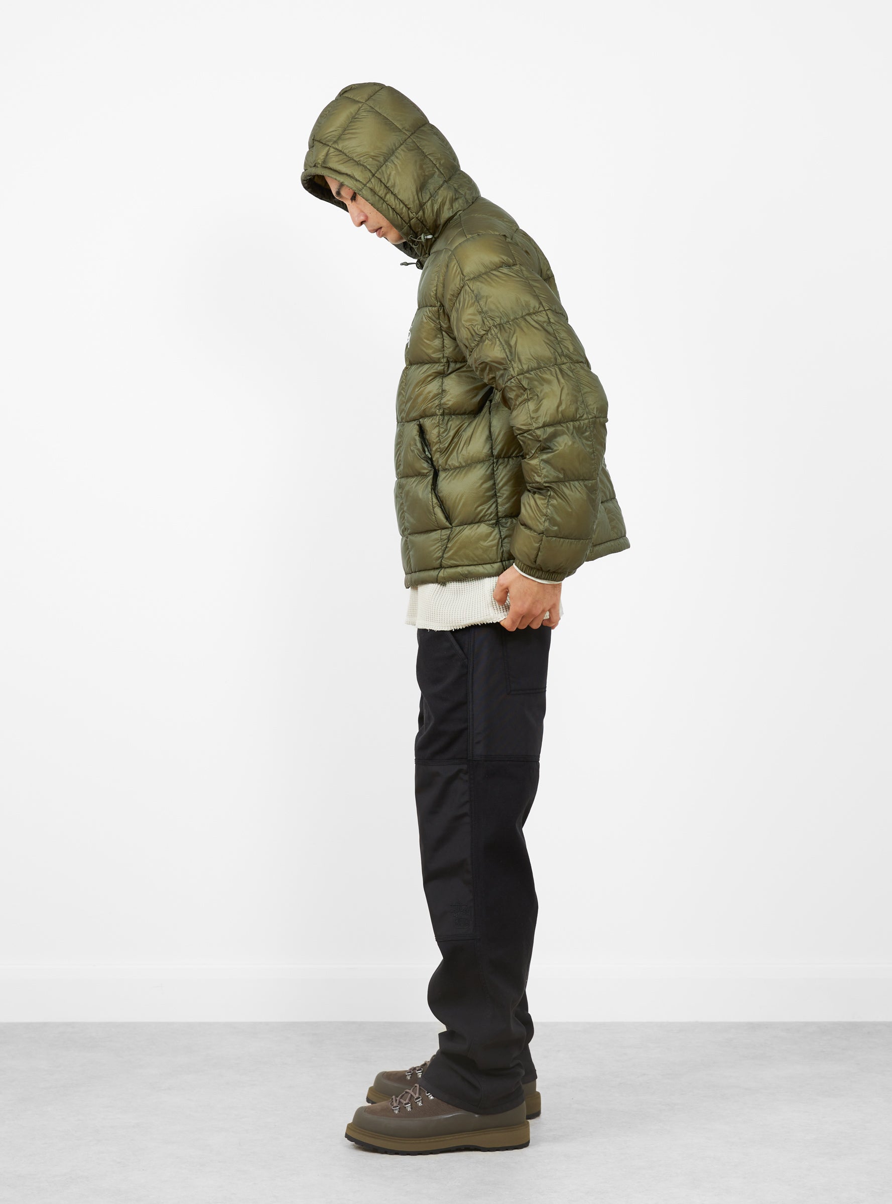 Midweight Hooded Puffer Olive by Stüssy | Couverture & The Garbstore